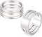 2 Pieces Jump Ring Opening Tools Opening Closing Rings Tool Stainless Steel Jump Ring Opener Circle Jump Ring Tool for Jewelry Makers Craft Projects Supplies (Silver)
